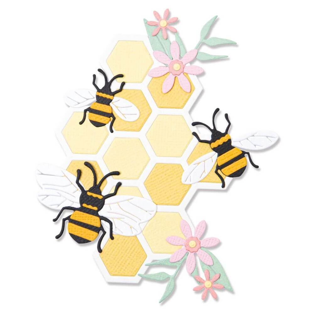Sizzix Thinlits Die Set 11PK - Bee Hive by Olivia Rose 665880