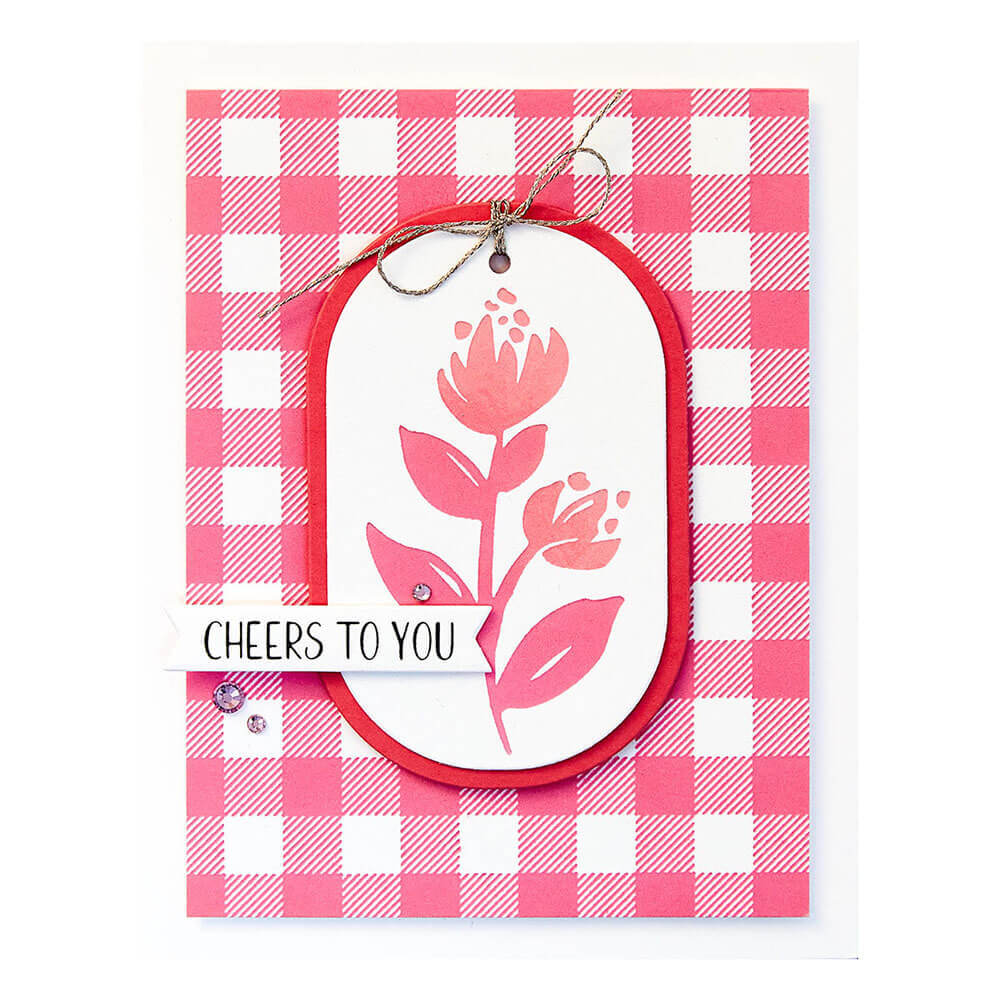 Spellbinders BetterPress Cheers To You Collection Press Plate - Buffalo Plaid