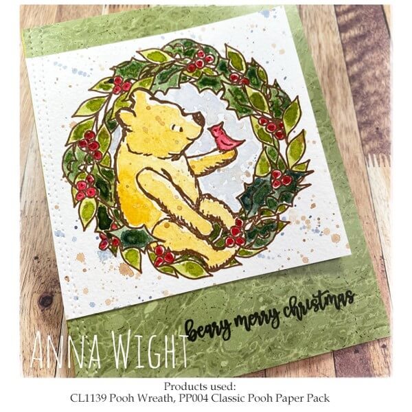 Impression Obsession Clear Stamps - Pooh Wreath CL1139