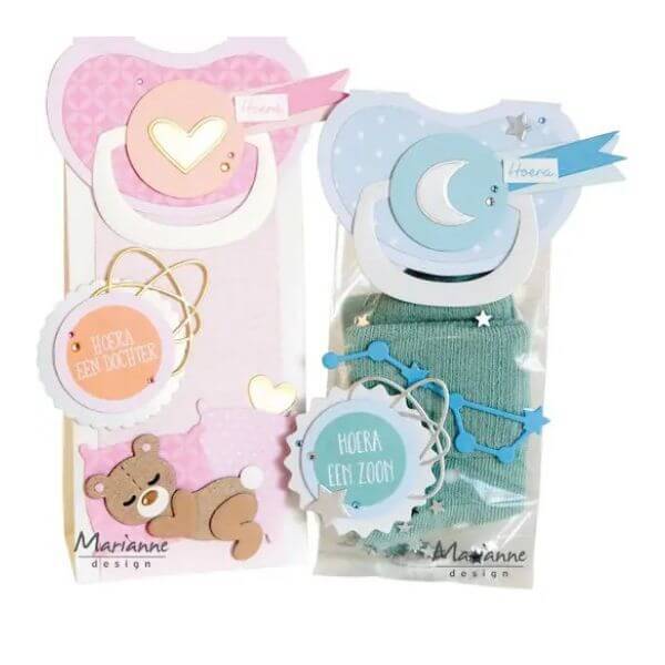 Marianne Design - Collectables Dies - Bagtopper Pacifier by Marleen COL1522