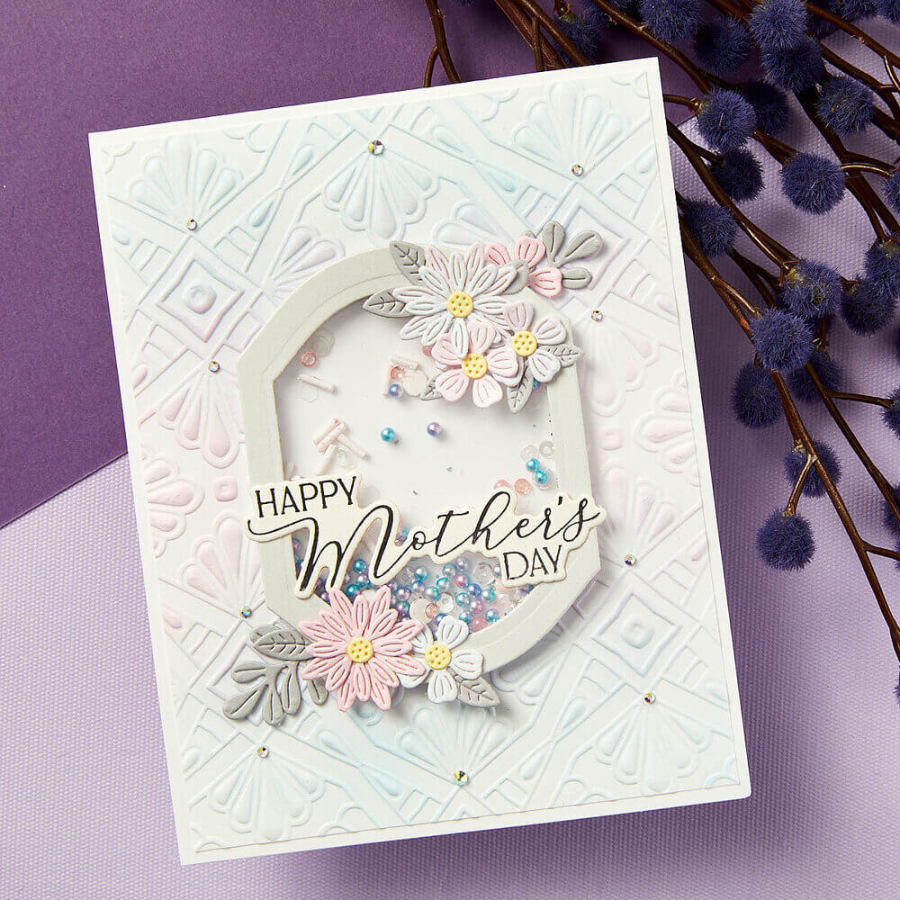 Spellbinders 3D Emboss & Cut Folder - Mirrored Arch Collection - Luxe Backdrop and Border E3D-075