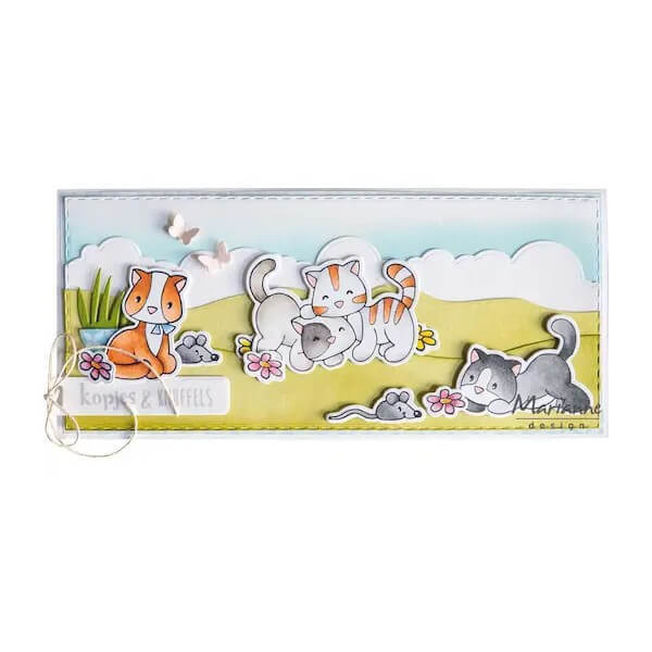 Marianne Design Clear Stamps & Dies - Eline's Kittens EC0194