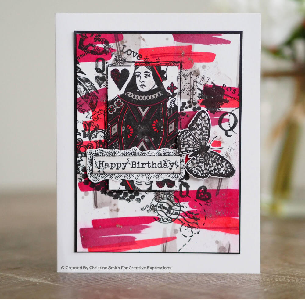 Woodware Clear Stamps 4"X6" - Queen Of Hearts