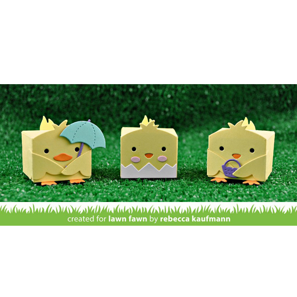 Lawn Fawn - Lawn Cuts Dies - Tiny Gift Box Chick And Duck Add-on LF1908