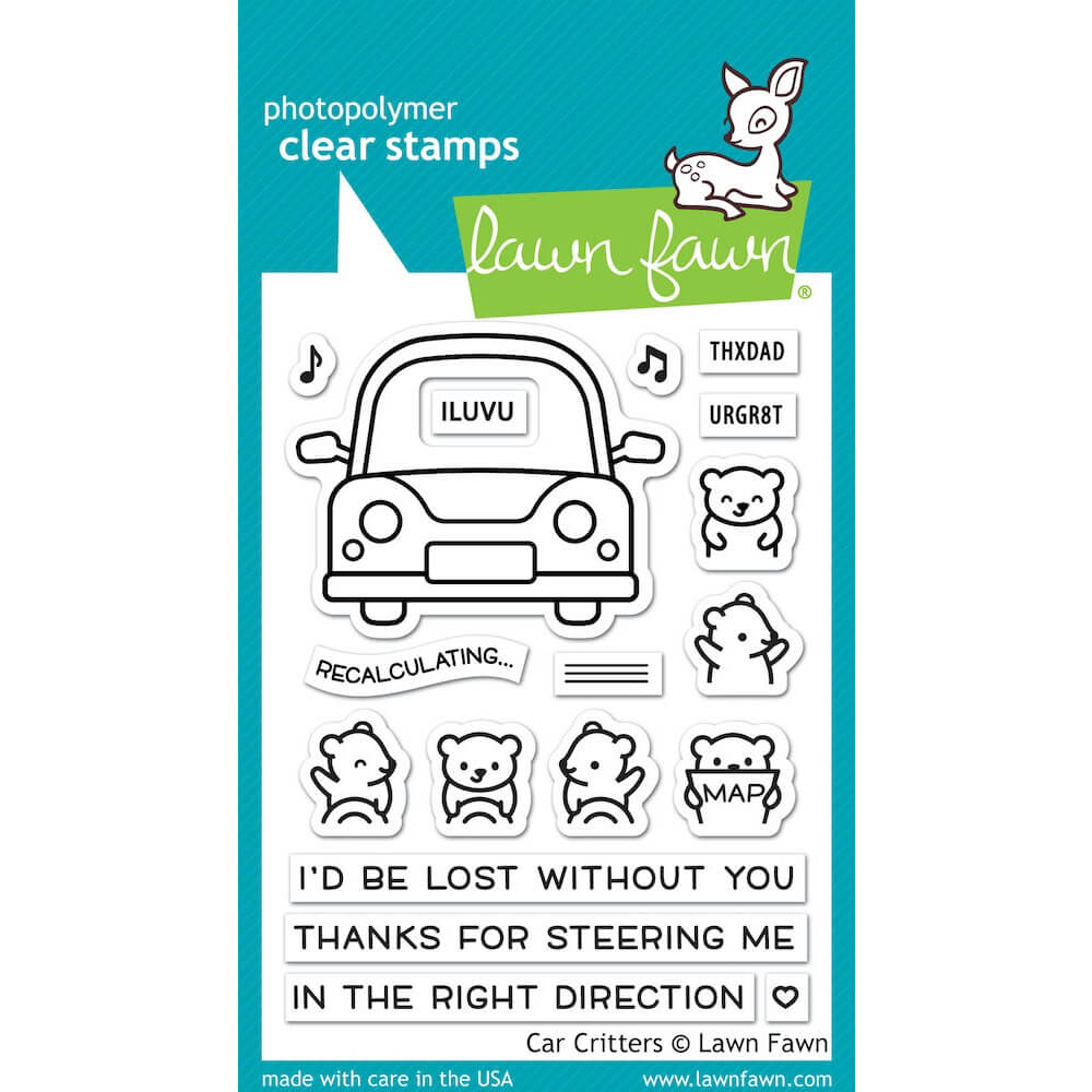 Lawn Fawn - Clear Stamps - Car Critters LF2338