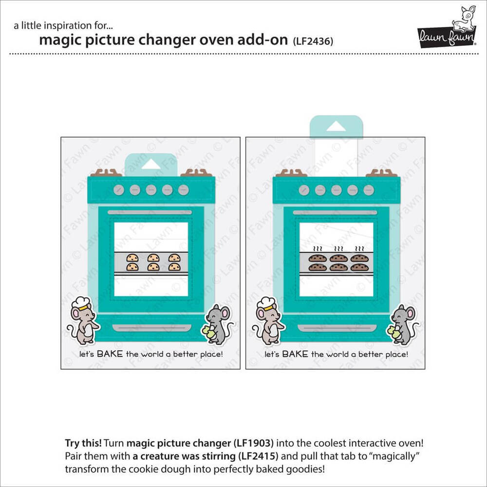 Lawn Fawn - Lawn Cuts Dies - Magic Picture Changer Oven Add-On LF2436