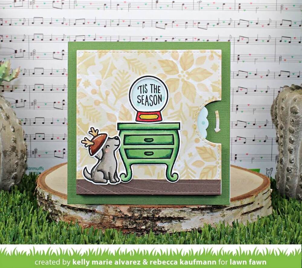 Lawn Fawn - Clear Stamps - Little Snow Globe: Dog LF3270