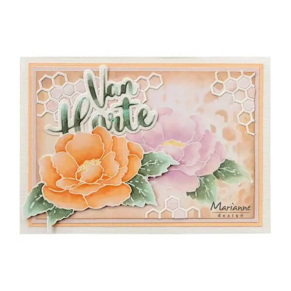 Marianne Design Clear Stamps & Dies - Tiny's Flower - Tea rose TC0891