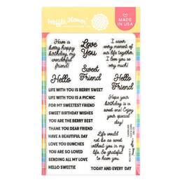 Waffle Flower Clear Stamps - Sweet Plates Sentiments 421483