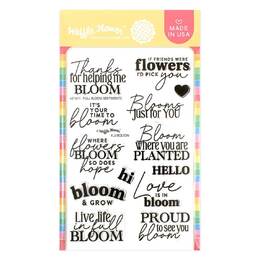 Waffle Flower Clear Stamps - Full Bloom Sentiments 421611