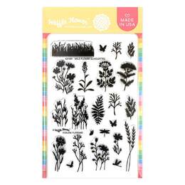 Waffle Flower Clear Stamps - Wild Flower Silhouettes 421691