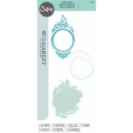 Sizzix Layered Clear Stamps Set 3PK - Artsy Regal Frame (By 49 And Market) 666631