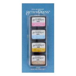Spellbinders BetterPress Letterpress Mini Ink Pad Set 4/Pkg - Nature Tones BPI002