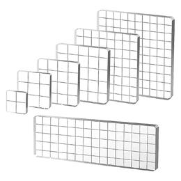 Crafties Co. Clear Acrylic Blocks 7 pcs set with grid