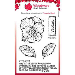 Woodware Clear Stamps Singles - Mini Violet (3in x 4in)