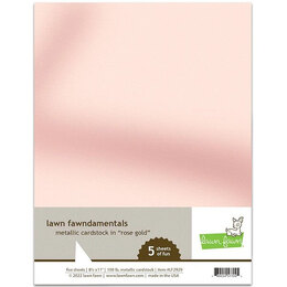Lawn Fawn Metallic Cardstock - Rose Gold LF2929