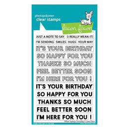 Lawn Fawn - Clear Stamps - Offset Sayings: Everyday LF3081