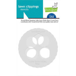 Lawn Fawn Clippings Stencils - Reveal Wheel Templates: Little Snow Globe: Bear LF3277