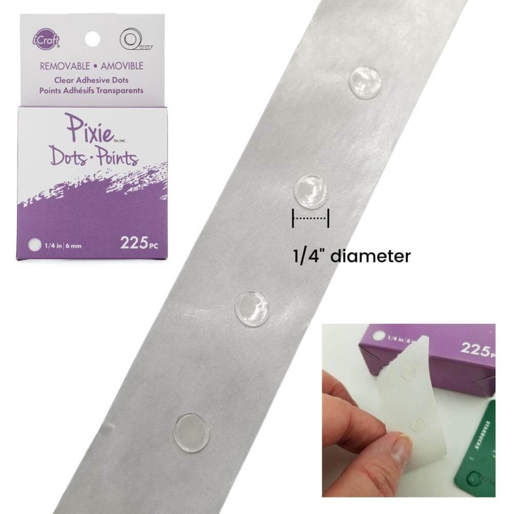 iCraft Pixie Dots Adhesive Dots - Removable (1/4" 225/Pkg)