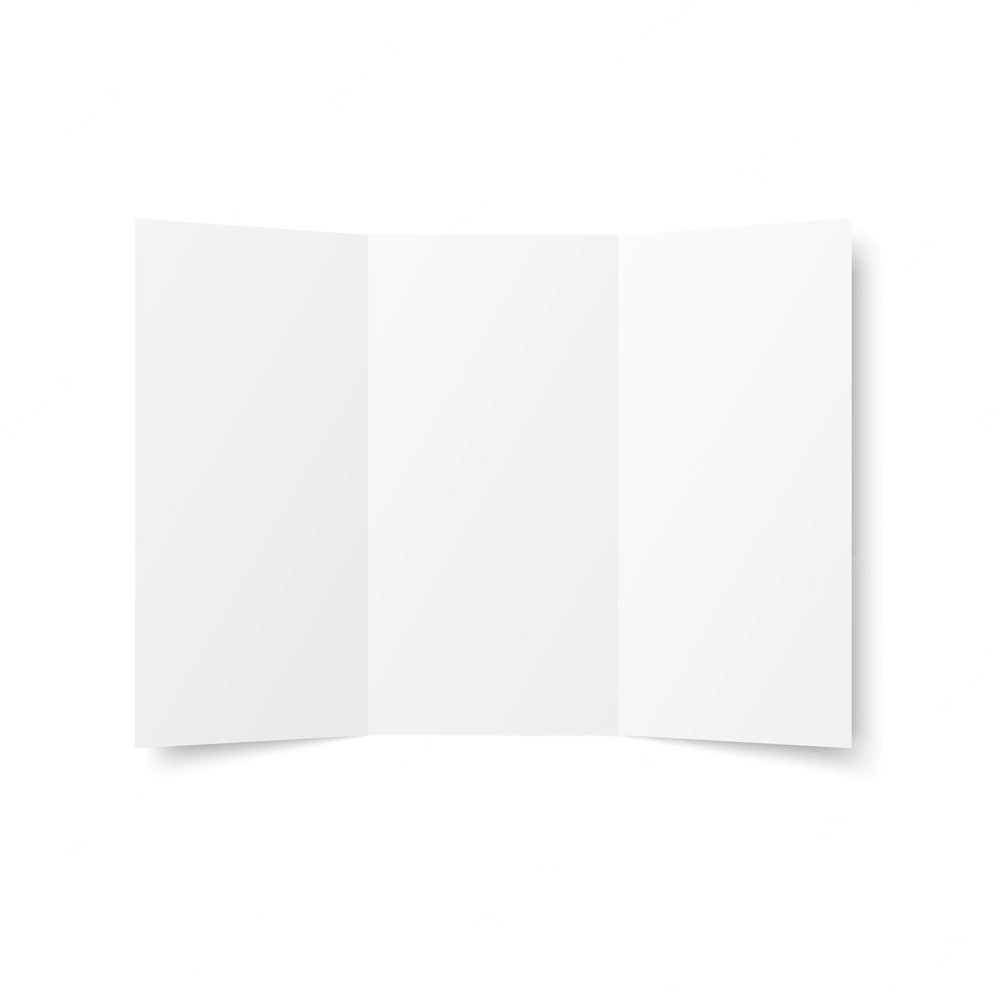 A6 Tri-Fold Scored Card White 300 gsm  20/PK