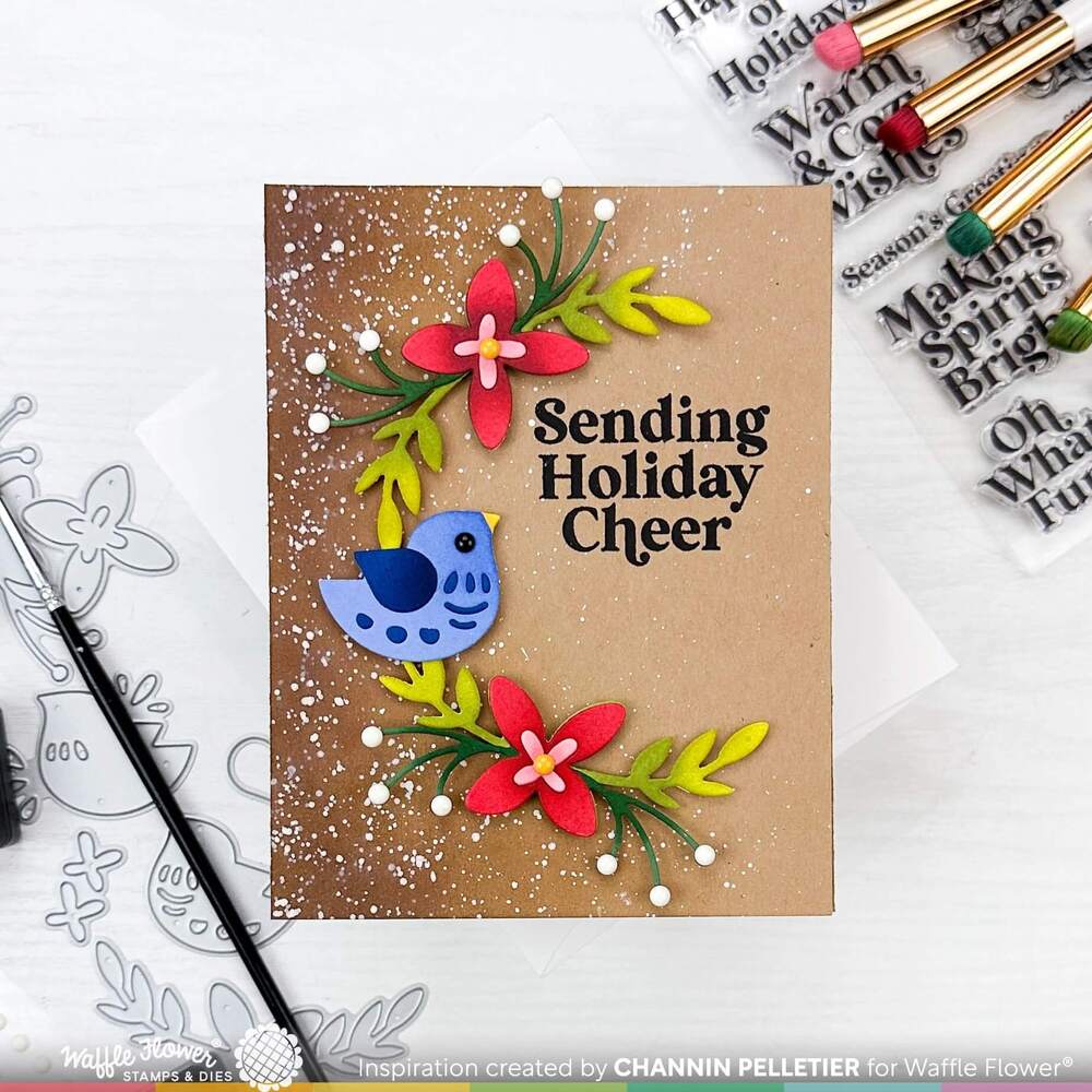 Waffle Flower Stamps - Holiday Cheer Sentiments 421471