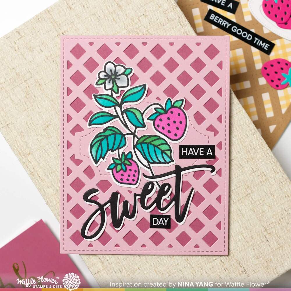 Waffle Flower Clear Stamps - Sweet Strawberry 421493