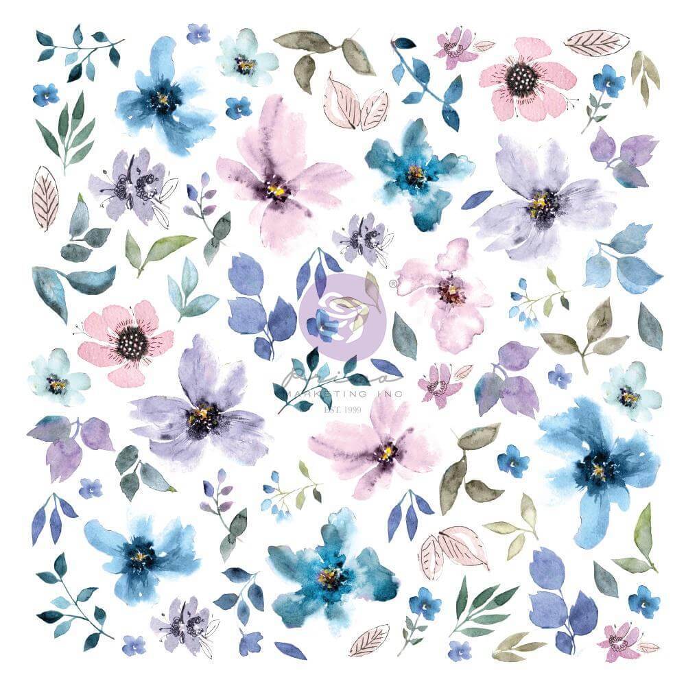 Watercolor Floral Cardstock EPHEMERA 77/Pkg - Floral #1