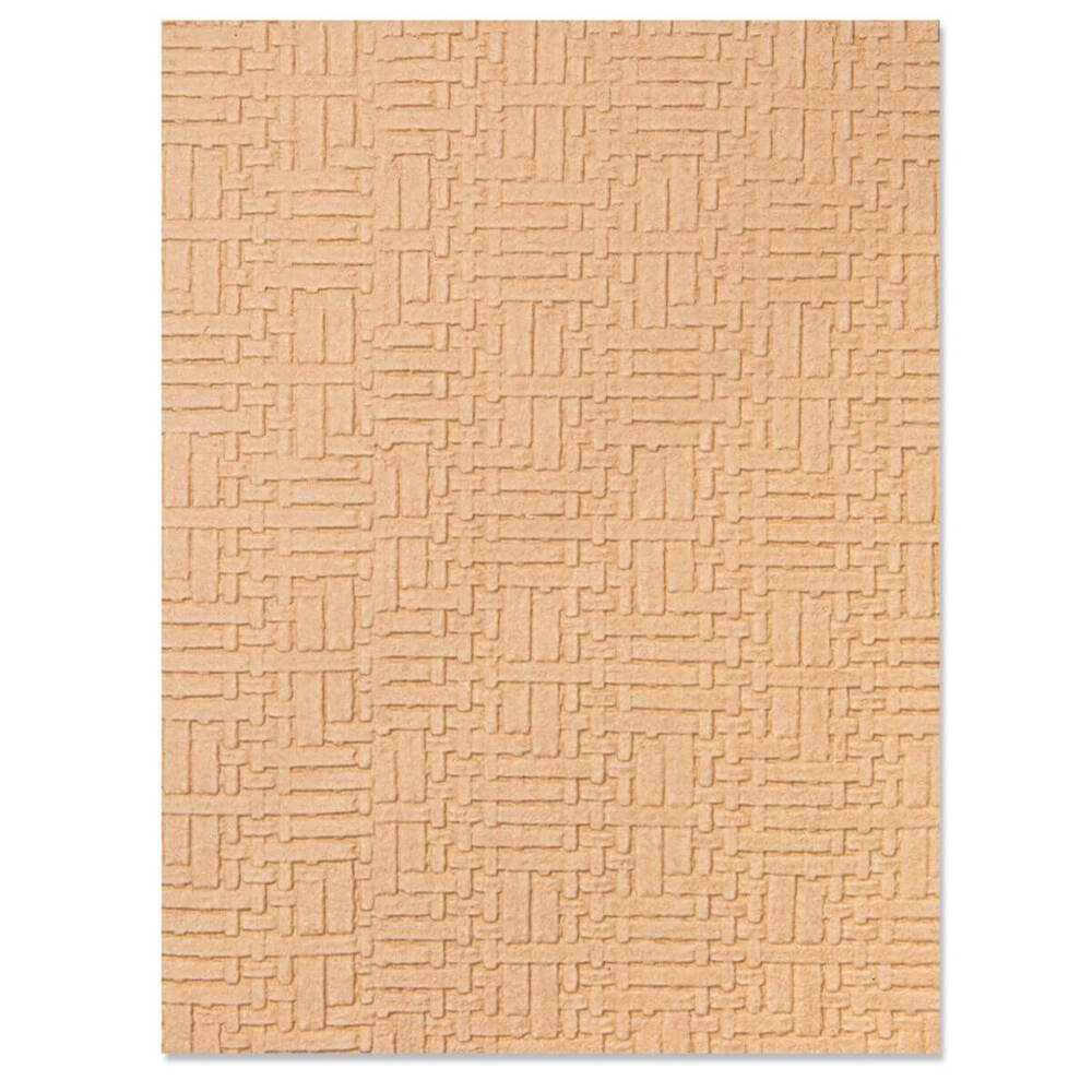 Sizzix 3-D Textured Impressions Embossing Folder - Woven Leather by Eileen Hull 665916