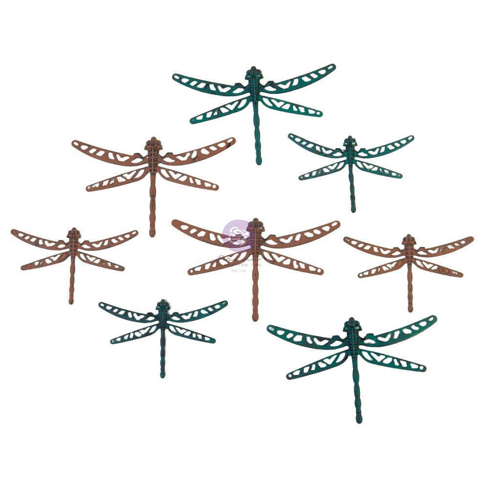 Finnabair Mechanicals METAL EMBELLISHMENTS- Scrapyard Dragonflies, 8/Pkg