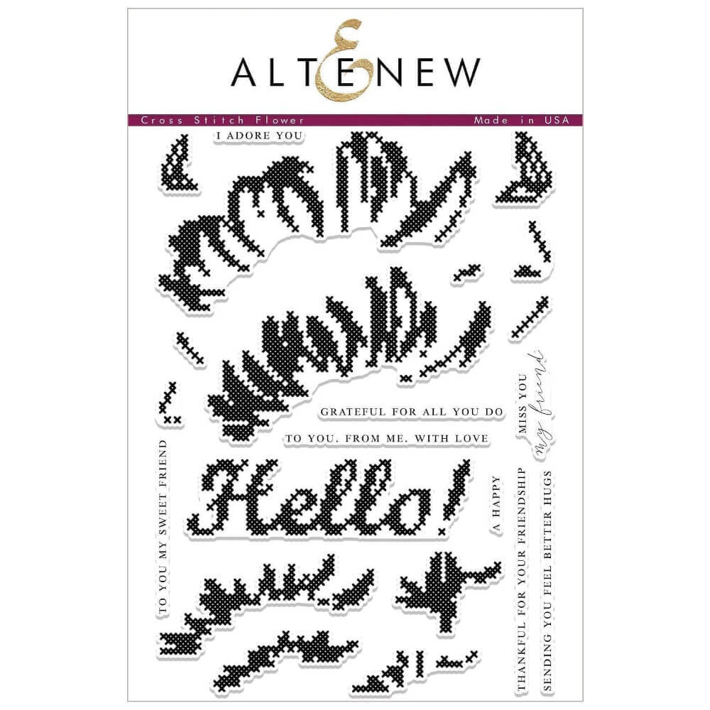 Altenew Clear Photopolymer Stamps - Cross Stitch Flower ALT2084