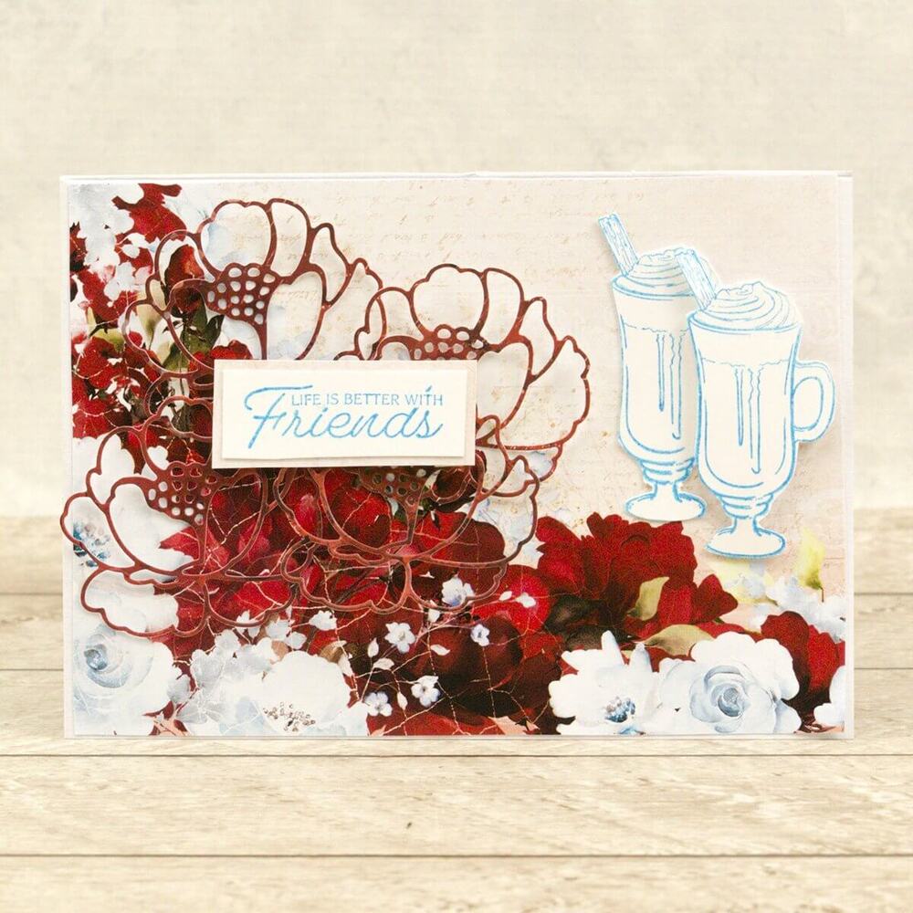 Couture Creations Mini Stamp - Blooming Friendship - Tall Hot Chocolate (1pc)