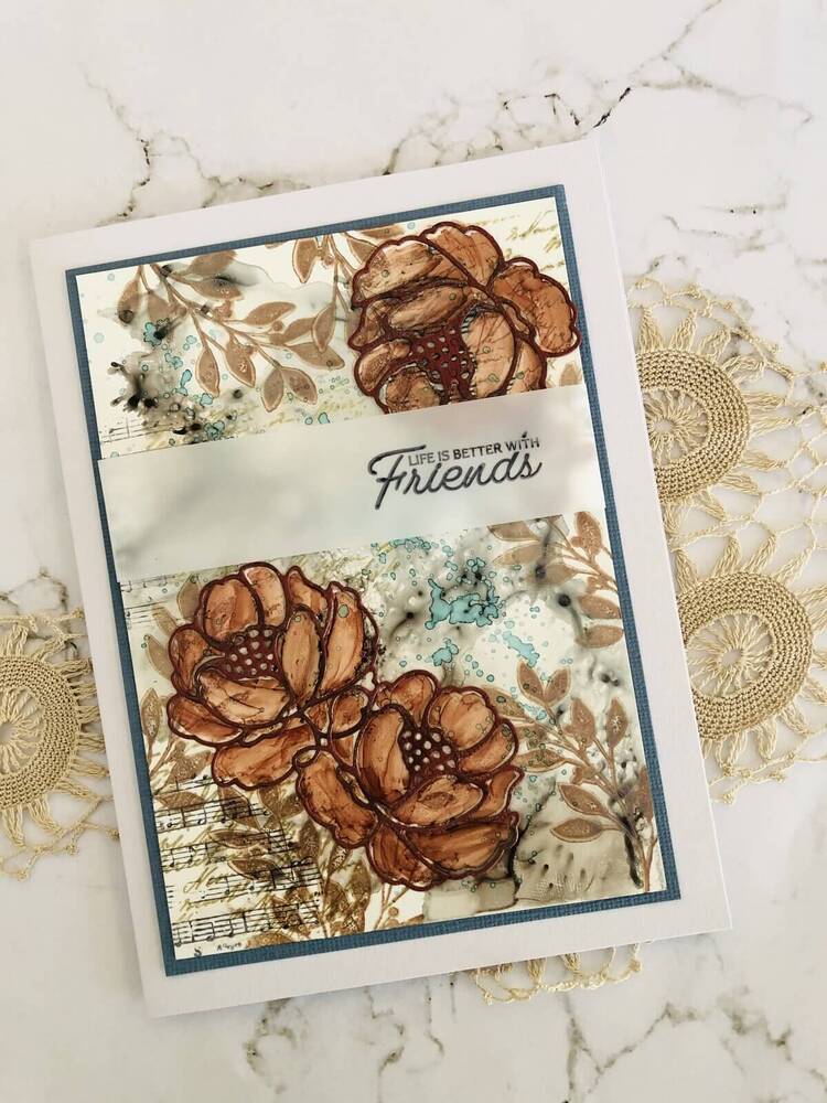 Couture Creations Stamp Set - Blooming Friendship - Cherished Friends (12pc)