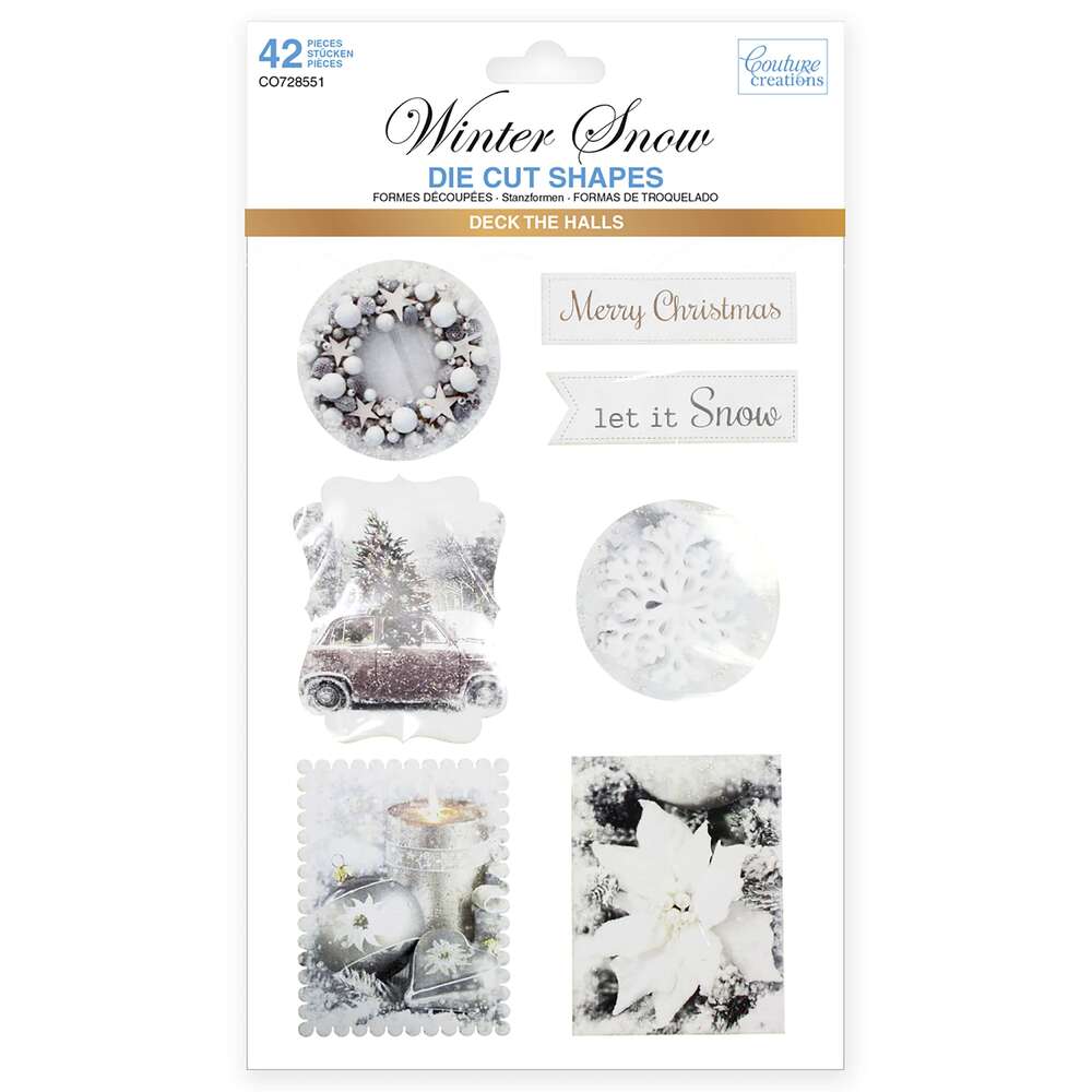 Couture Creations Die Cut Shapes - Winter Snow (42pc)