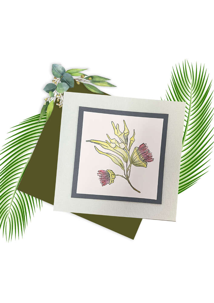 Couture Creations FLOWERING GUM Stamp - Australia The Lucky Country