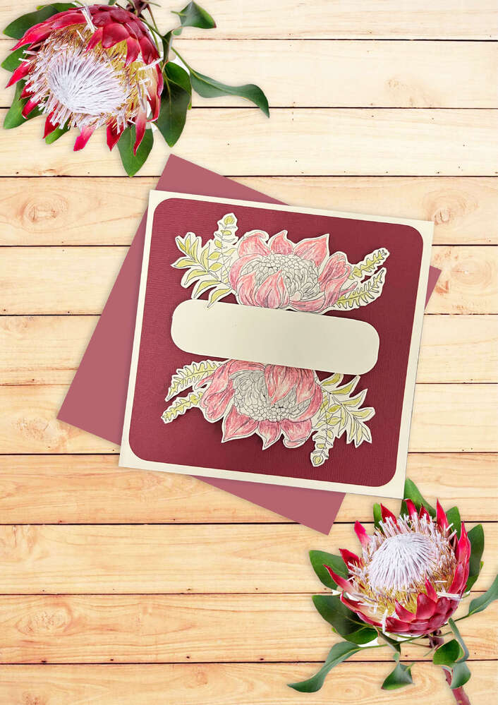 Couture Creations PROTEA Stamp - Australia The Lucky Country