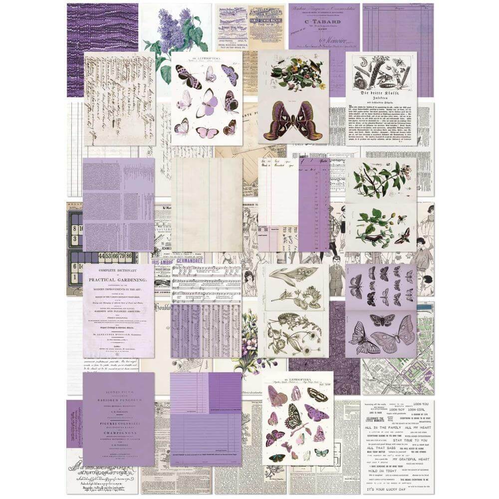 49 And Market Collage Sheets 6"X8" 40/Pkg - Color Swatch: Lavender