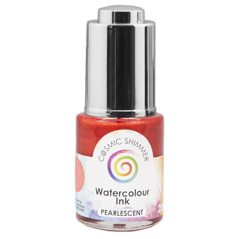 Cosmic Shimmer Pearlescent Watercolour Ink 20ml - Red Sunset