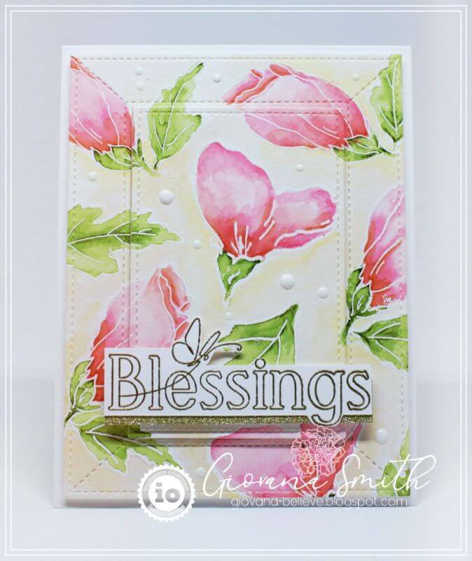 Impression Obsession Cling Stamp - Hollyhock Bloom D20919