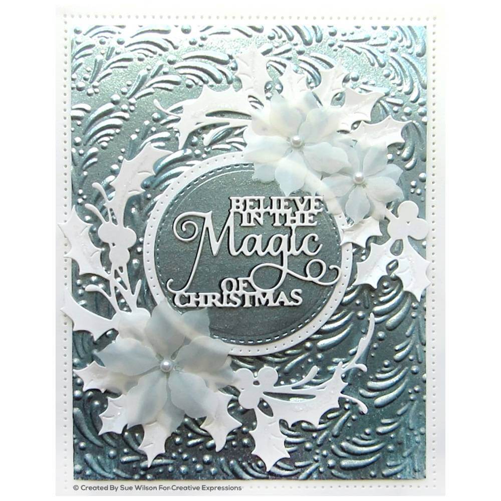 Creative Expressions 3D Embossing Folder 5 3/4x7 1/2 - Winter Wreath