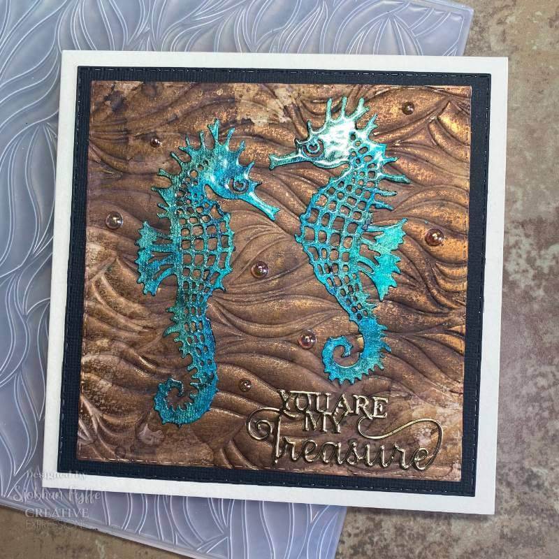 Creative Expressions 3D Embossing Folder 8"x8" - Tidal Sand