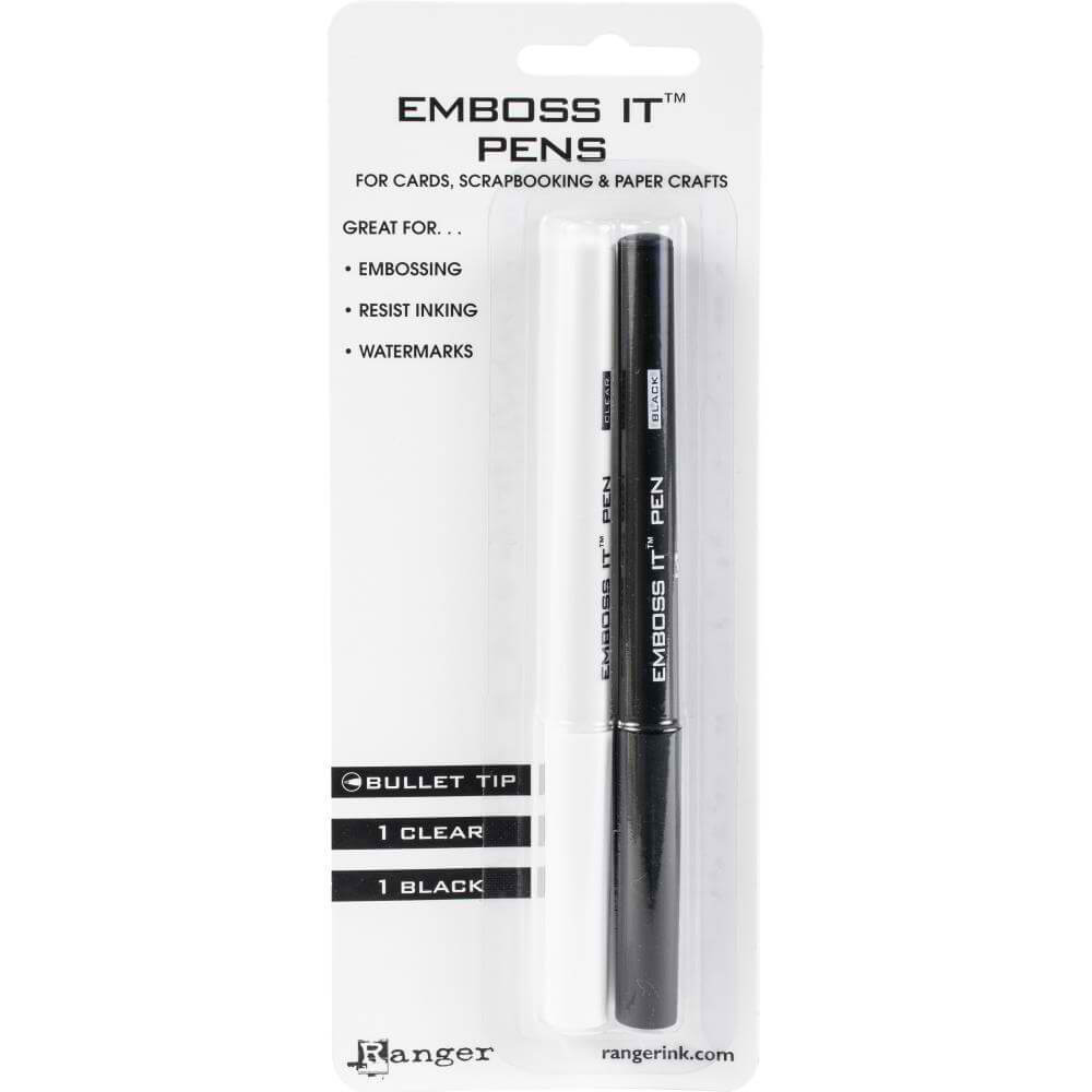 Ranger Emboss It Pens 2/Pkg - Black & Clear EMP20653