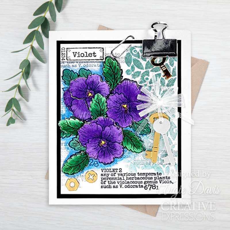 Woodware Clear Stamps Singles - Mini Violet (3in x 4in)