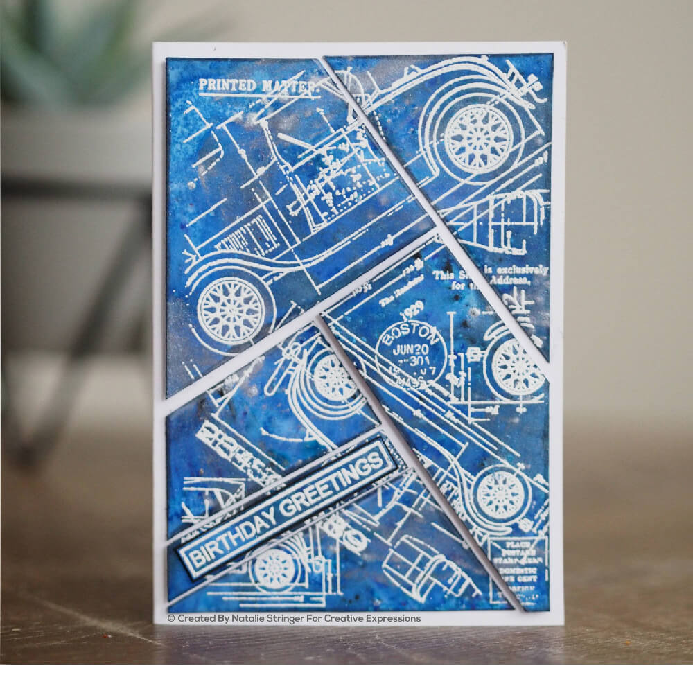 Woodware Clear Stamps 4"X6" - Blueprint Background