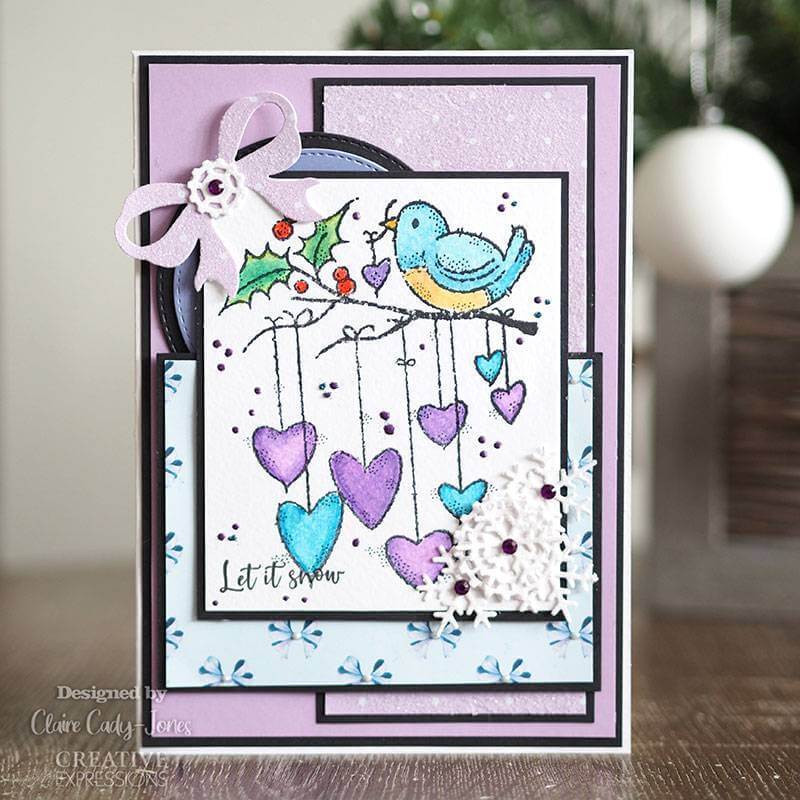 Woodware Clear Stamp Singles - Hanging Hearts (4in x 6in)