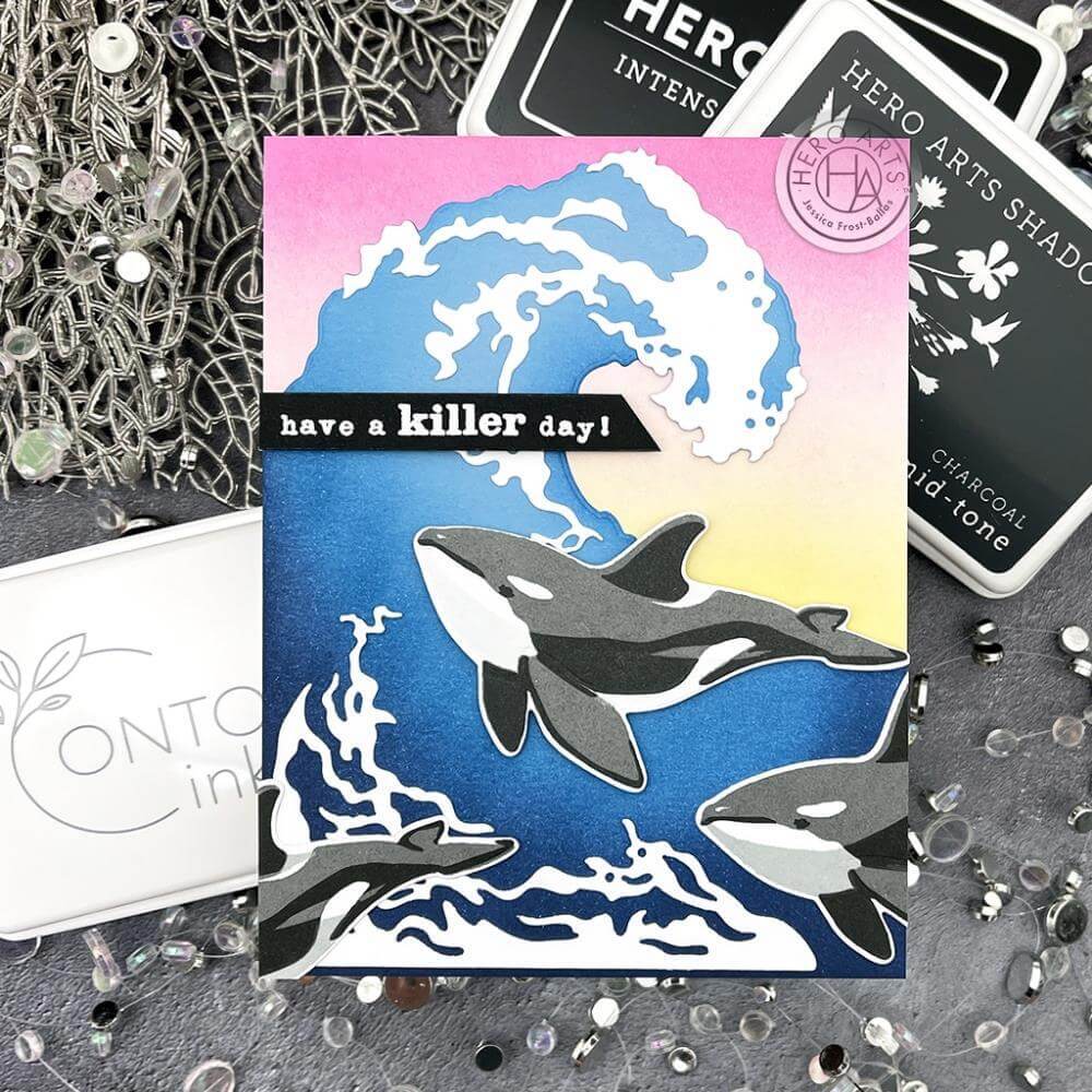 Hero Arts Color Layering Clear Stamps 4"X6 - Orca HA-CM536