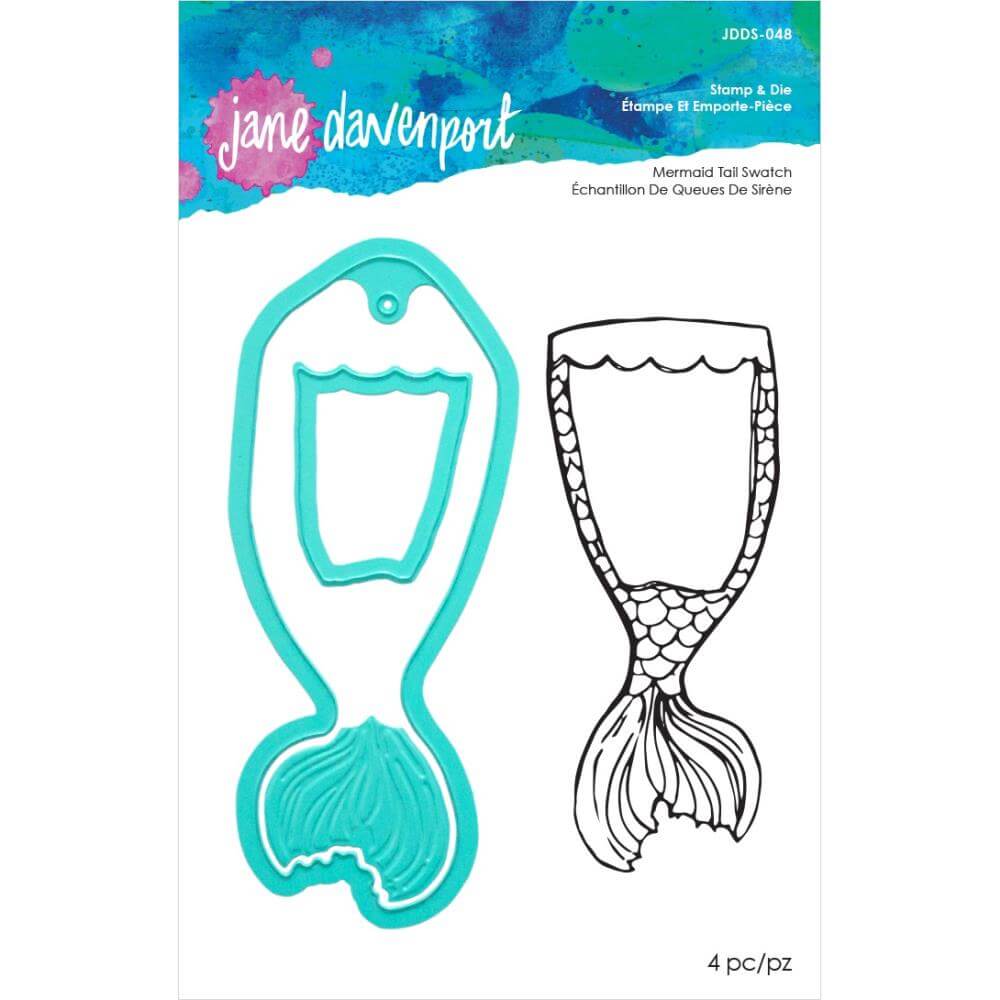 Jane Davenport Artomology Stamp & Die Set - Mermaid Tail Swatch