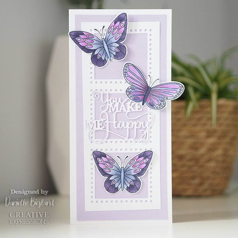 Woodware Clear Stamps 2.6"X1.7" - Mini Wings - Marsh Fritillary