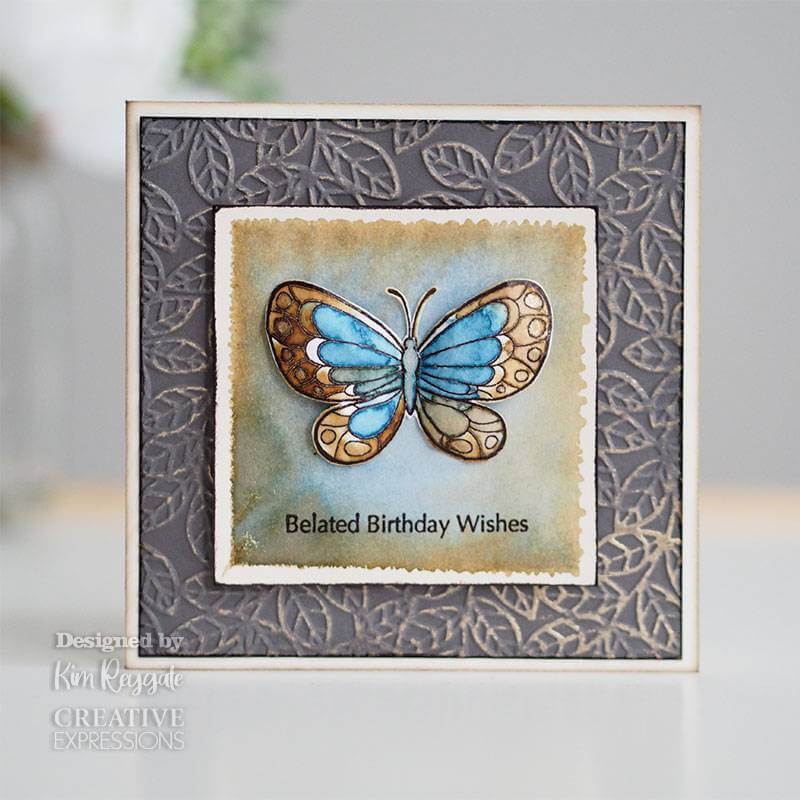 Woodware Clear Stamps 2.6"X1.7" - Mini Wings - Marbled White