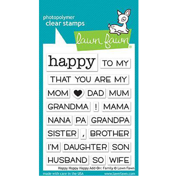 Lawn Fawn - Clear Stamps - Happy Happy Happy Add-On: Family LF1585