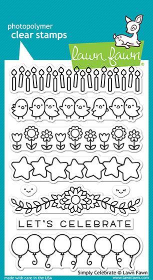Lawn Fawn - Clear Stamps - Simply Celebrate LF1599